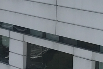 Siding and windows of Rush Medical Center Tower Building